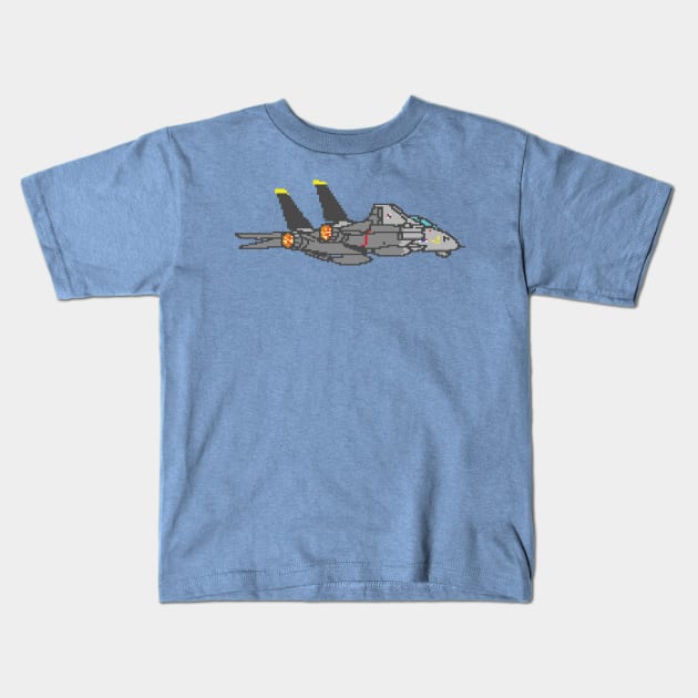 8-bit Tomcat Kids T-Shirt by Echo9Studio